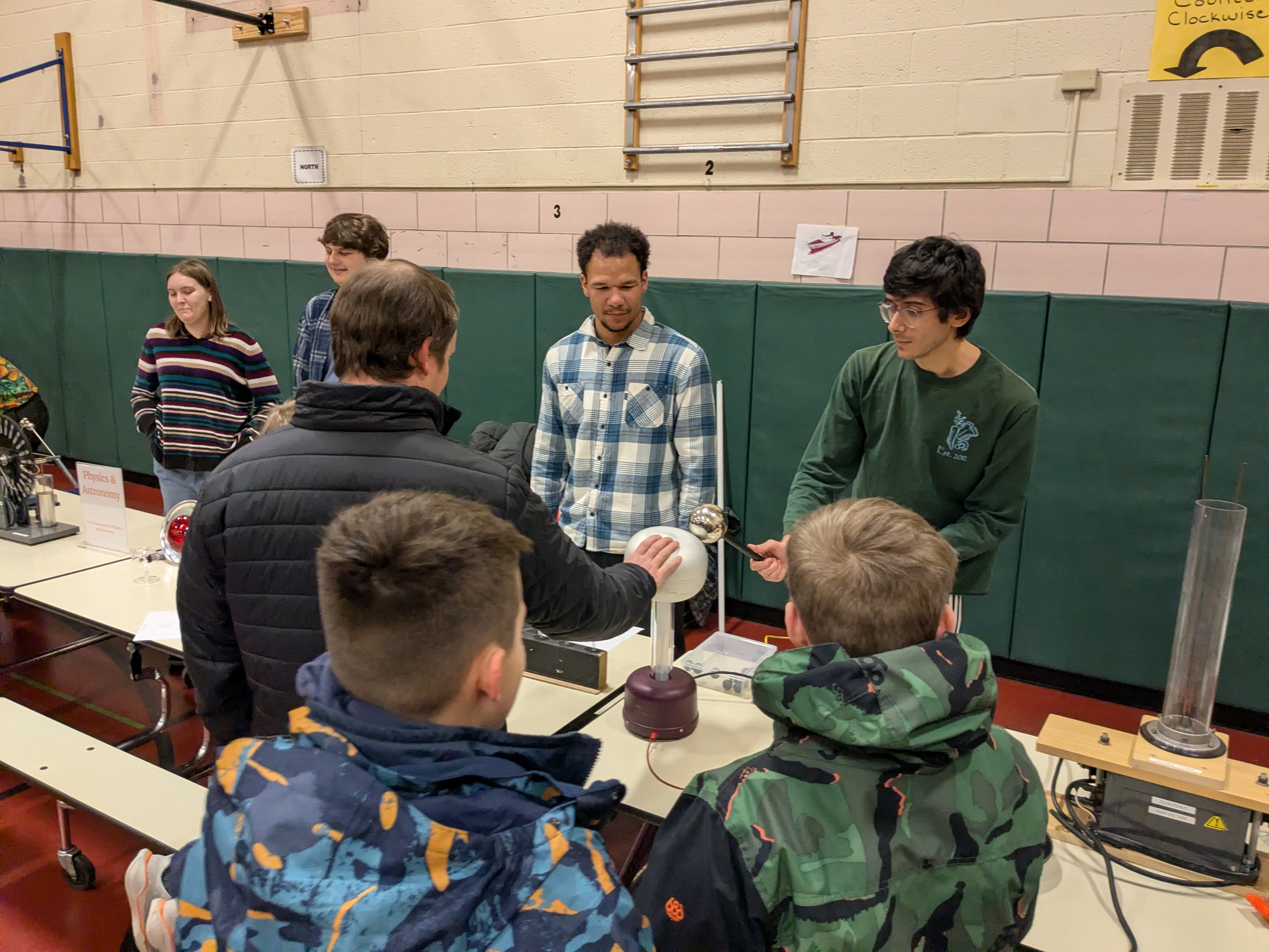 Family STEM night at a Rochester middle school.
